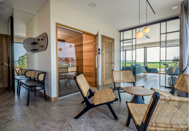 Sauna met stoom- en infraroodfunctie