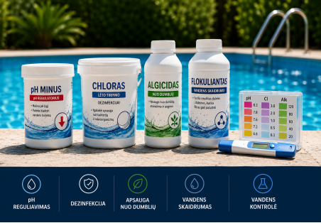 5 essentiële chemicaliën voor in het zwembad