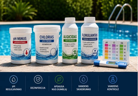 5 essentiële chemicaliën voor in het zwembad