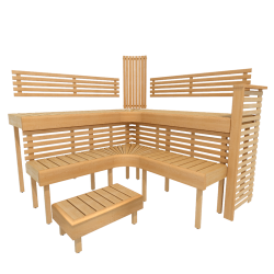 Bedmodules voor sauna