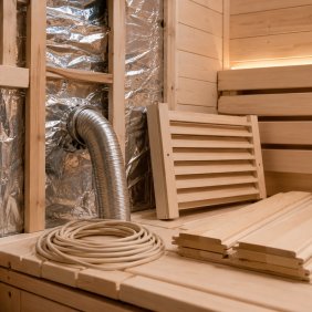 Materialen voor sauna-installatie