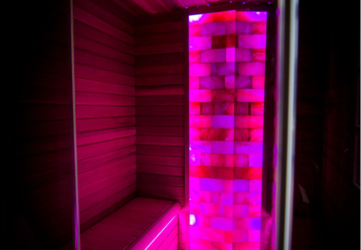 Infraroodsauna met Himalaya-zoutwand