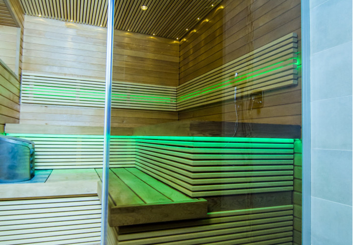 Sauna met stoomfunctie