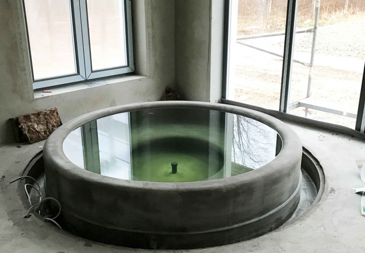Overdekt hydromassagebad