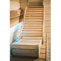 Ontspanning stapelbed voor sauna, zwarte els - 1