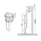 Sawo koude douchemmer, grenen, 18 L