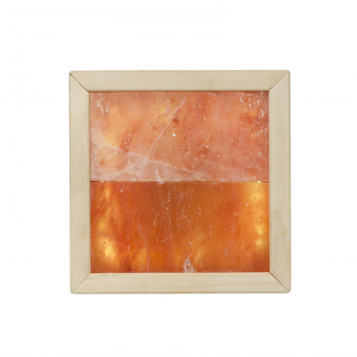 Himalaya zoutlamp met LED RGB, cederhout