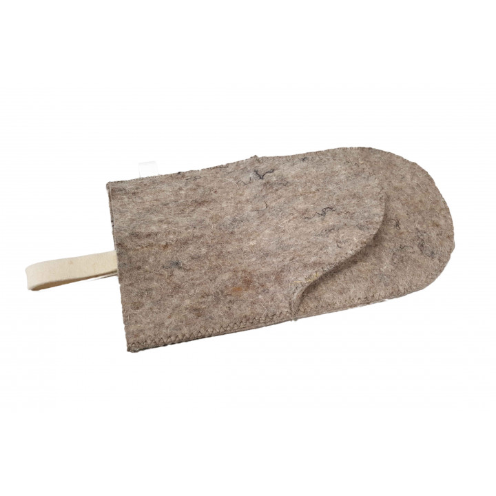 Vilten handschoen voor sauna