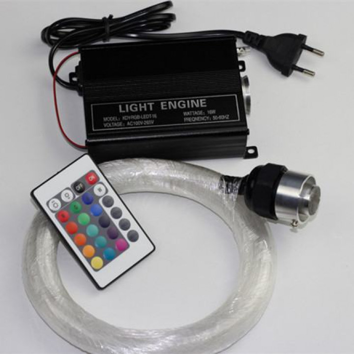 LED RGB verlichtingsset GEKLEURDE STERREN 2 m.
