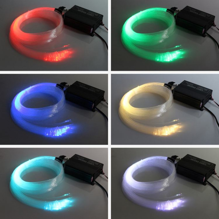 LED RGB verlichtingsset GEKLEURDE STERREN 2 m.