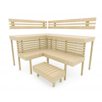 Modulaire saunabank OPTIMAL, Aspen