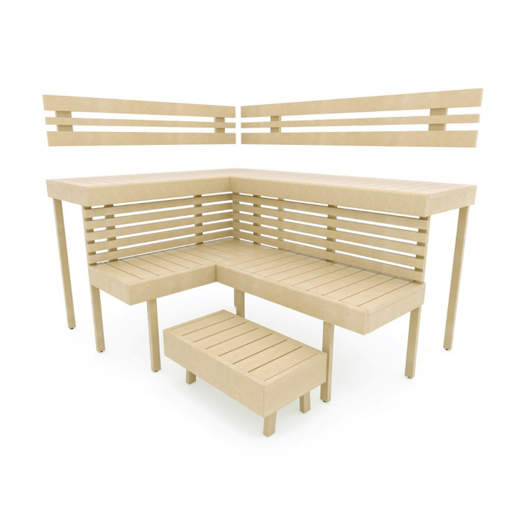 Modulaire saunabank OPTIMAL, Aspen