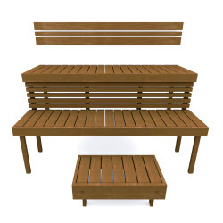 Modulaire saunabank STANDART, Thermo-espen  Modulaire saunabank STANDART, Thermo-espen