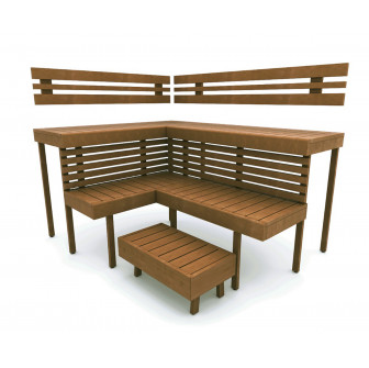Modulaire saunabank OPTIMAL, Thermo aspen