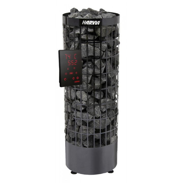 Elektrische saunakachel - HARVIA Cilindro Black Steel PC70XE 6,8 kW, demonstratiemodel