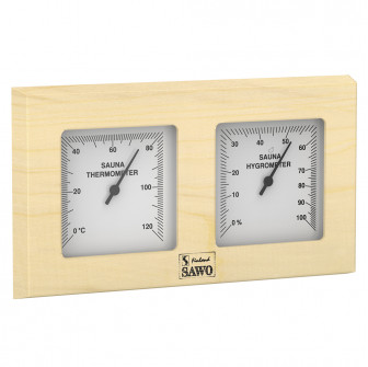 SAWO thermo-hygrometer 224-THP, dennenhout
