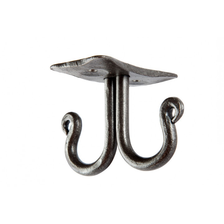 Handdoekrek onder de plank, twee haken