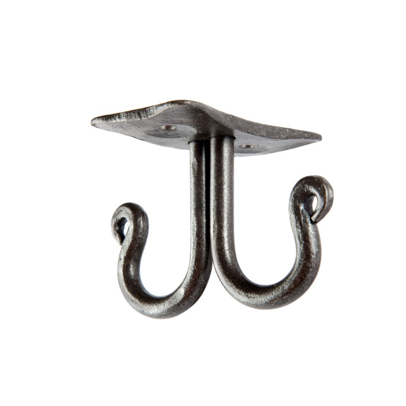 Handdoekrek onder de plank, twee haken