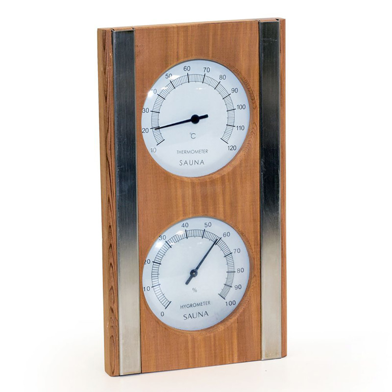 SAUFLEX thermo-hygrometer, ceder, witte kleur