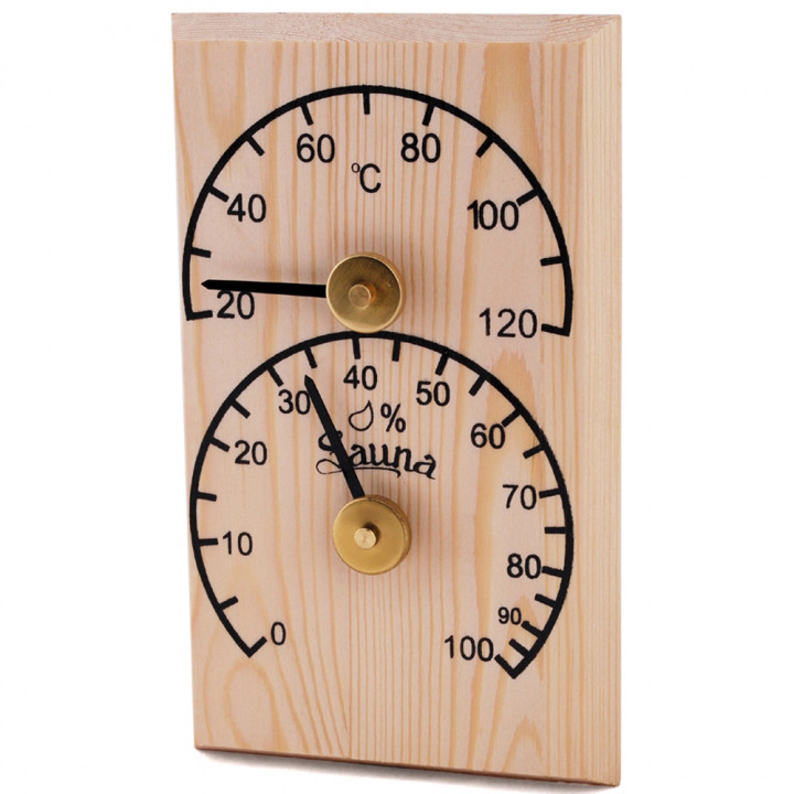 SAWO verticale thermo-hygrometer 106-THB, grenen