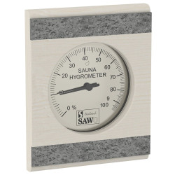 SAWO hygrometer 280-HRA, met steenstrip, espen  SAWO hygrometer 280-HRA, met steenstrip, espen