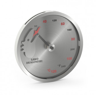 SAWO thermometer - Dragonfire, staalkleur