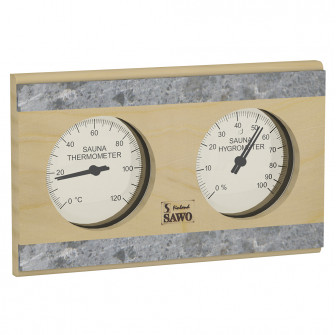 SAWO thermo-hygrometer 282-THRP, dennenhout