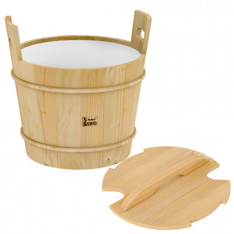 SAWO houten emmer met deksel, grenen 18 l