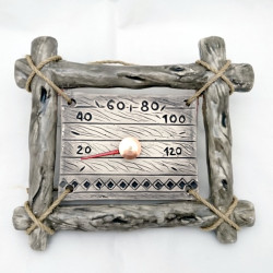 Keramische saunathermometer - in takjesframe  Keramische saunathermometer - in takjesframe