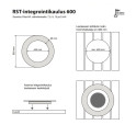 Inbouwflens 600 - voor IKI Pilari kachel - 3