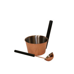 SAUNIA roestvrijstalen set 4 l, zwarte handgreep 