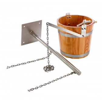 Koude douche emmer met houder - SAUFLEX