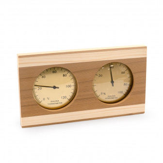 SAUFLEX thermo-hygrometer, ceder, gouden kleur