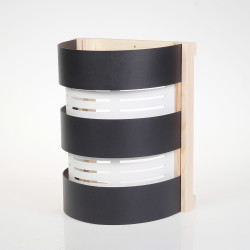 Lampenkap SAUFLEX, zwart, wit 