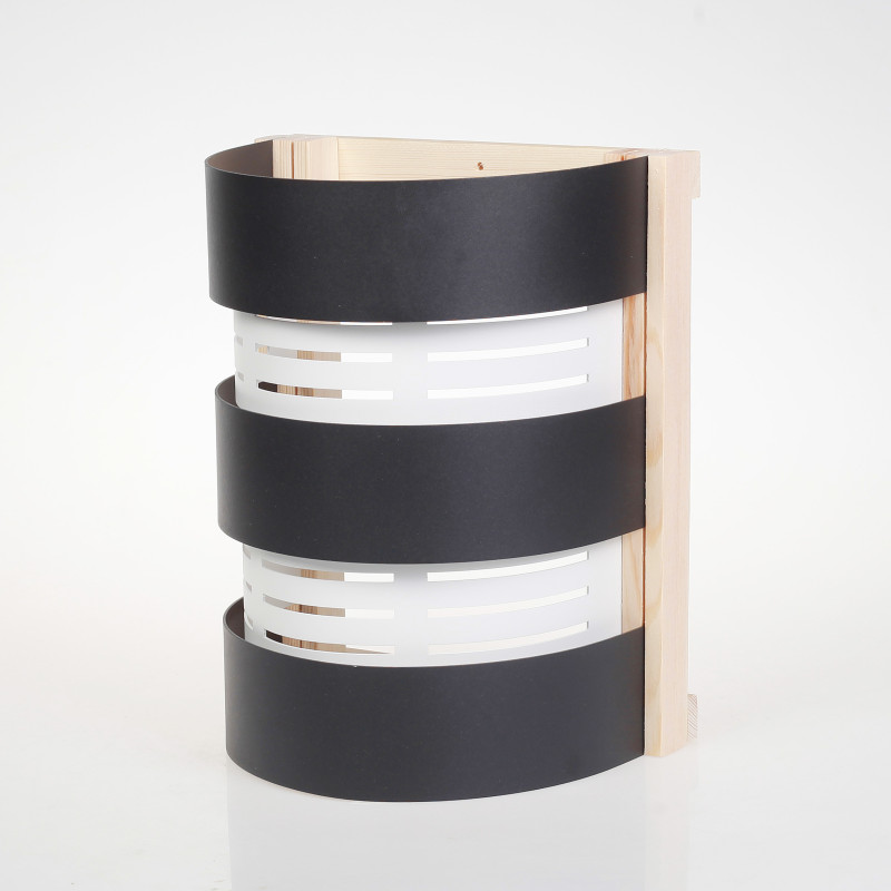 Lampenkap SAUFLEX, zwart, wit