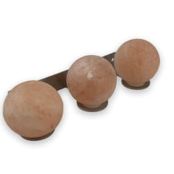 SAUFLEX Himalaya zoutballen, met houder, 3 stuks  SAUFLEX Himalaya zoutballen, met houder, 3 stuks