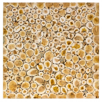 Dun paneel van jeneverbeshout, 500 × 500 mm