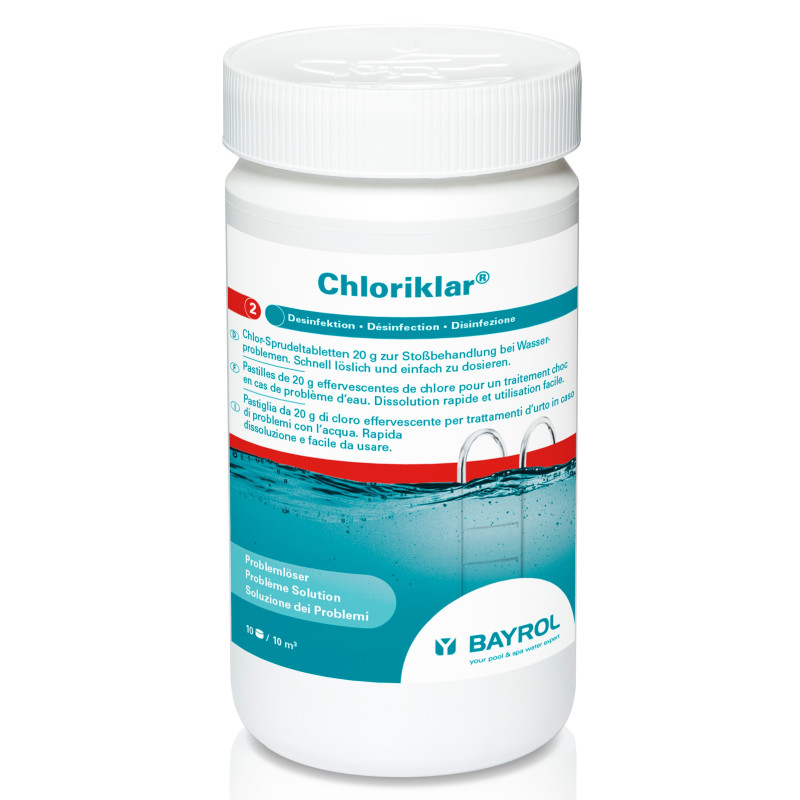 Snel oplossende chloortabletten Chloriklar, 1 kg