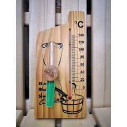 Zandloper - spiritusthermometer, groen  Zandloper - spiritusthermometer, groen