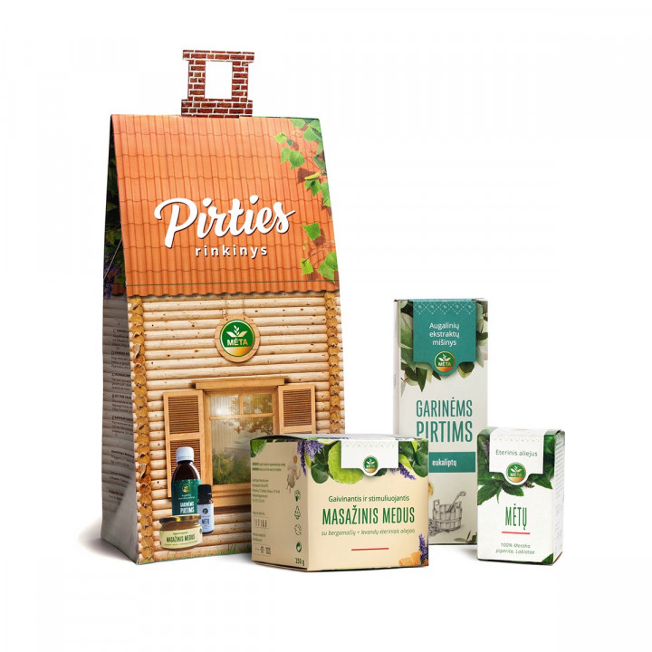 SAUNA SET in een geschenkdoos. Eucalyptus Essentiële Olie, Massage Honing EN Munt essentiële olie