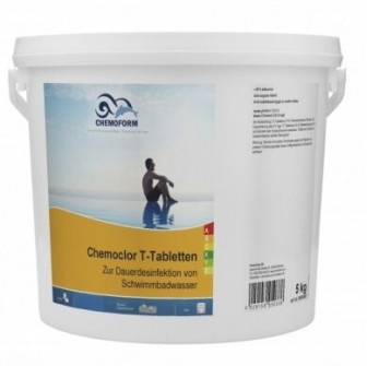 Langzaam oplossend chloor CHEMOCLOR T-tabletten 20 g, 5 kg