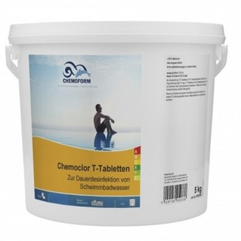 Langzaam oplossend chloor CHEMOCLOR T-Tabletten 20 g, 5 kg