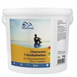 Langzaam oplossend chloor CHEMOCLOR T-Tabletten 200 g, 5 kg  Langzaam oplossend chloor CHEMOCLOR T-Tabletten 200 g, 5 kg