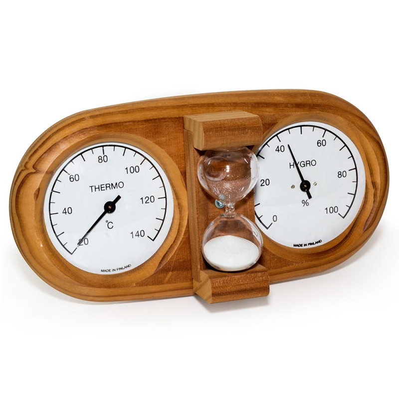 SAUNIA 3-in-1 thermo-hygrometer met zandloper 591L