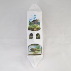 Keramische luciferdooshouder met 5 luciferdoosjes 