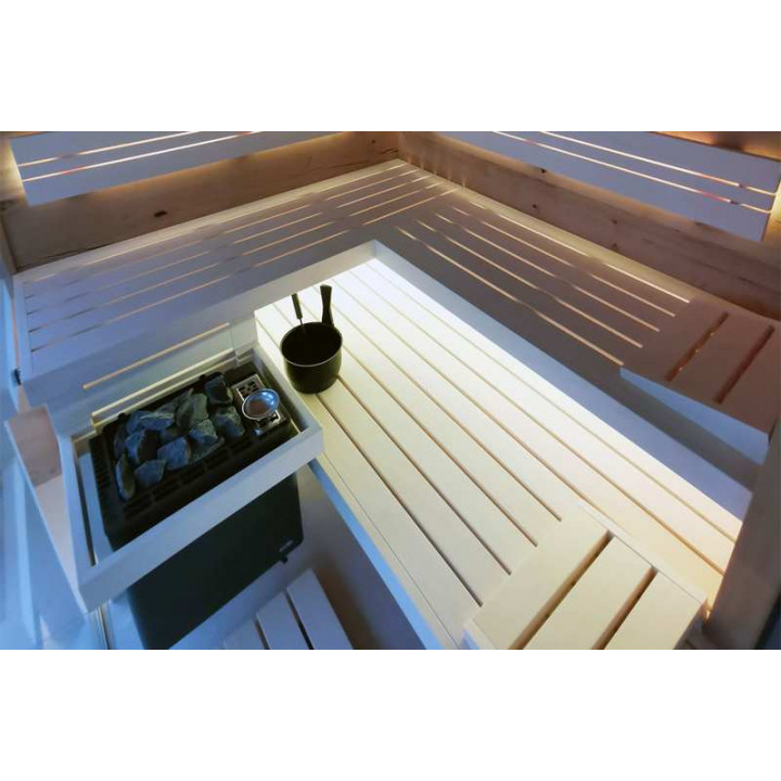 Elektrische saunakachel - EOS BI-O Tec, 9 kW, antracietkleurige parelmoerglans