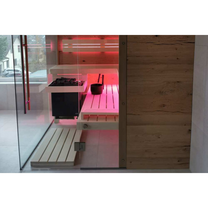 Elektrische saunakachel - EOS BI-O Tec, 9 kW, antracietkleurige parelmoerglans