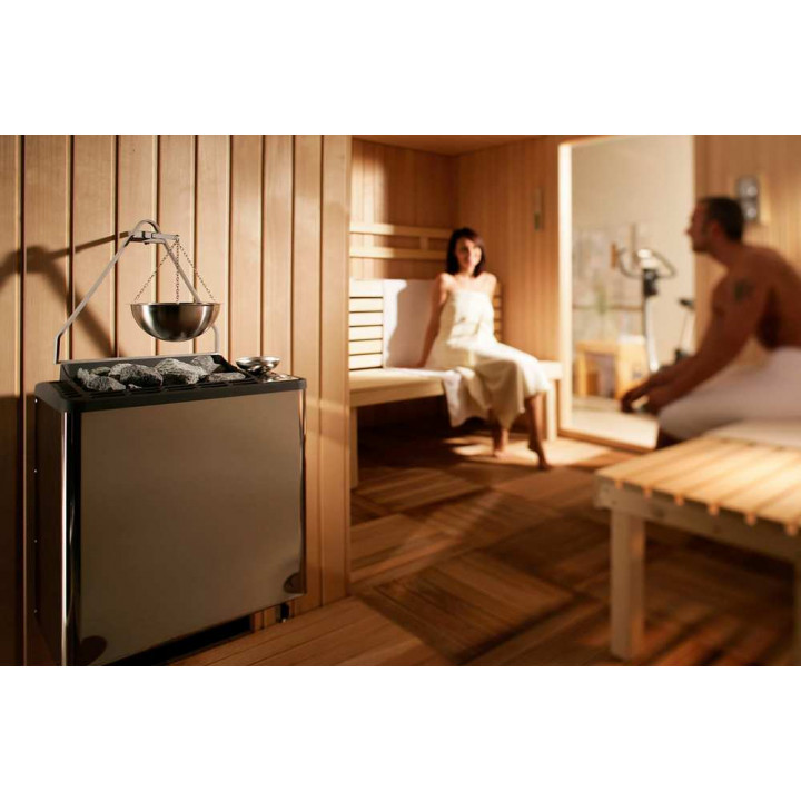 Elektrische saunakachel - EOS BI-O Tec, 9 kW, antracietkleurige parelmoerglans