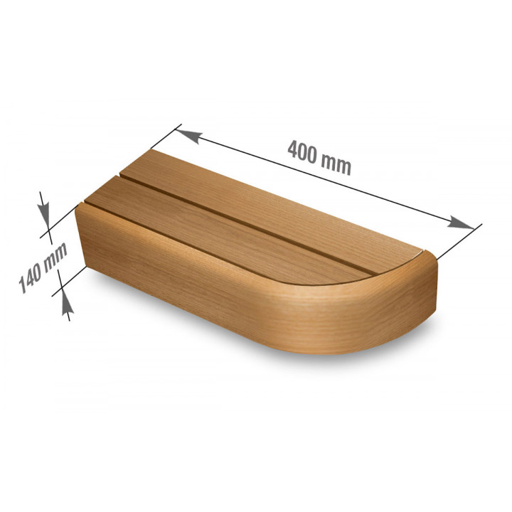 Eindelement voor modulaire saunabanken, Thermo Aspen, 400, rechts