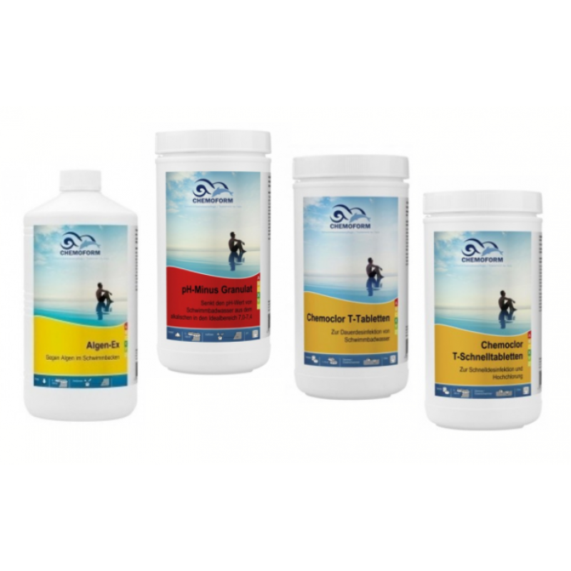 CHEMOFORM chemische kit voor zwembaden met papieren filterpatroon, klein
